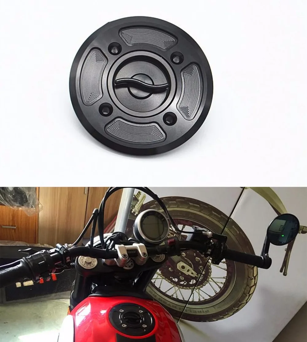 

Motorcycle Aluminum Gas Fuel Tank Cap tanks Cover Tank Gas Cap Cover Oil Cap Cover For DUCATI Scrambler