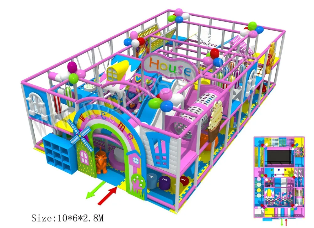 EU Standard Indoor Children Playground Revised Designed for Kazakhstan Customer HZ-8328B