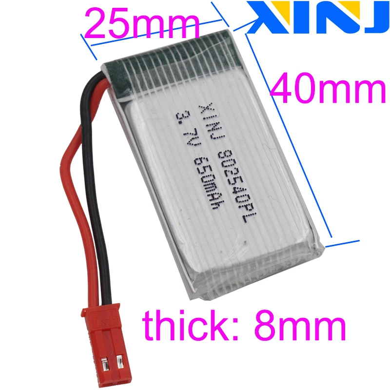 Charger + 2pcs 3.7V 650mAh 25C Rechargeable Polymer Lithium Lipo Li Battery Cell 802540 For Syma X5C X5SC RC Quadcopter Drone