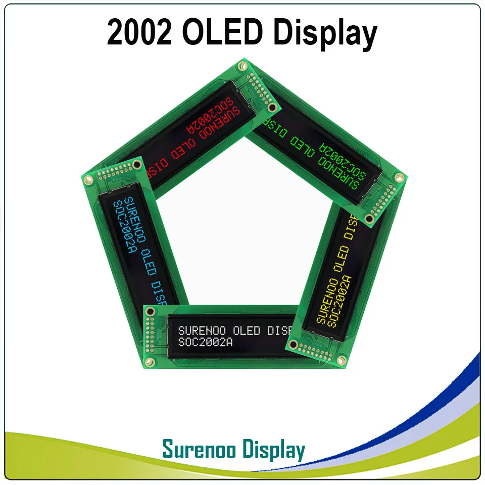 

Real OLED Display, 2002 Parallel OLED Compatible 202 20*2 Character LCD Module Display LCM Screen IIC I2C WS0010, Support SPI