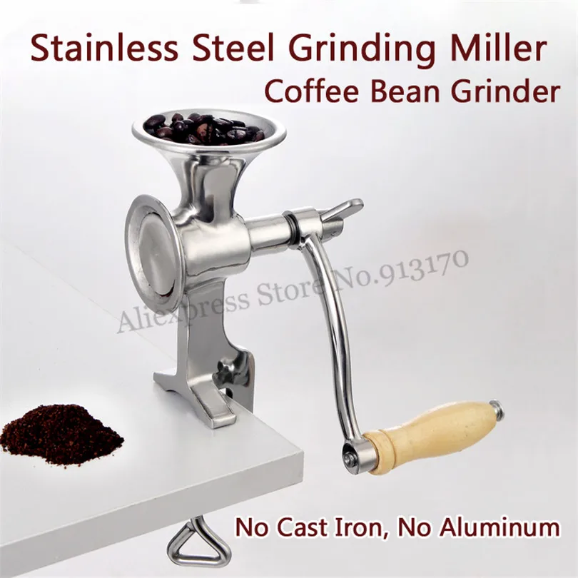 Coffee Bean Grinding Machine Manual Stainless Steel Sesame Mill Grinder DIY for Powder Peanut Soybean Walnut