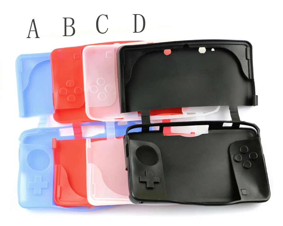 

Силиконовый чехол для 3DS, черный/красный/синий/белый, 4 цвета, 20 шт.