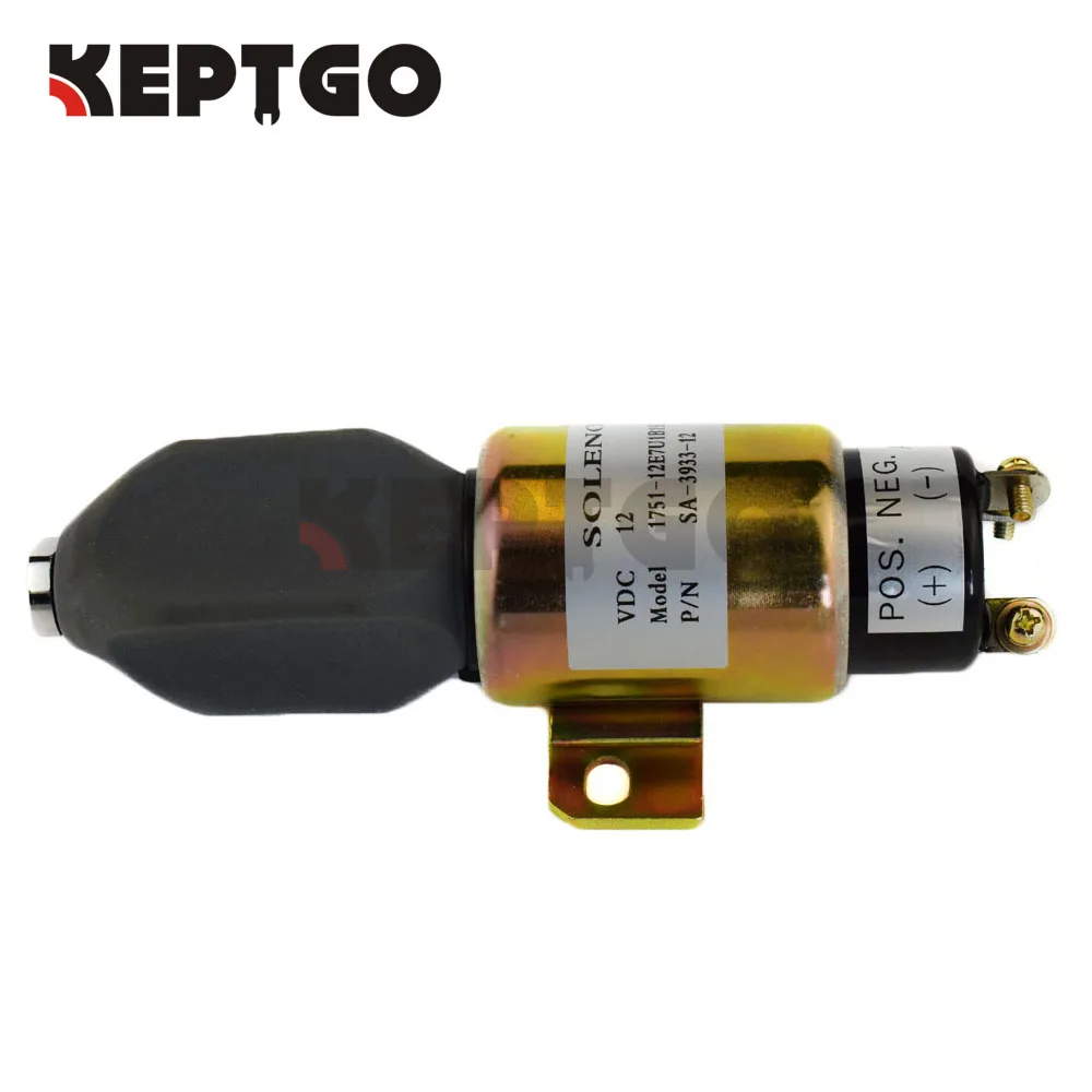 

New Shutoff Stop Solenoid For Cummins Excavator 1751-12E7U1B1S5A SA-3933-12 SA-3766T-12 12v 3 Terminals