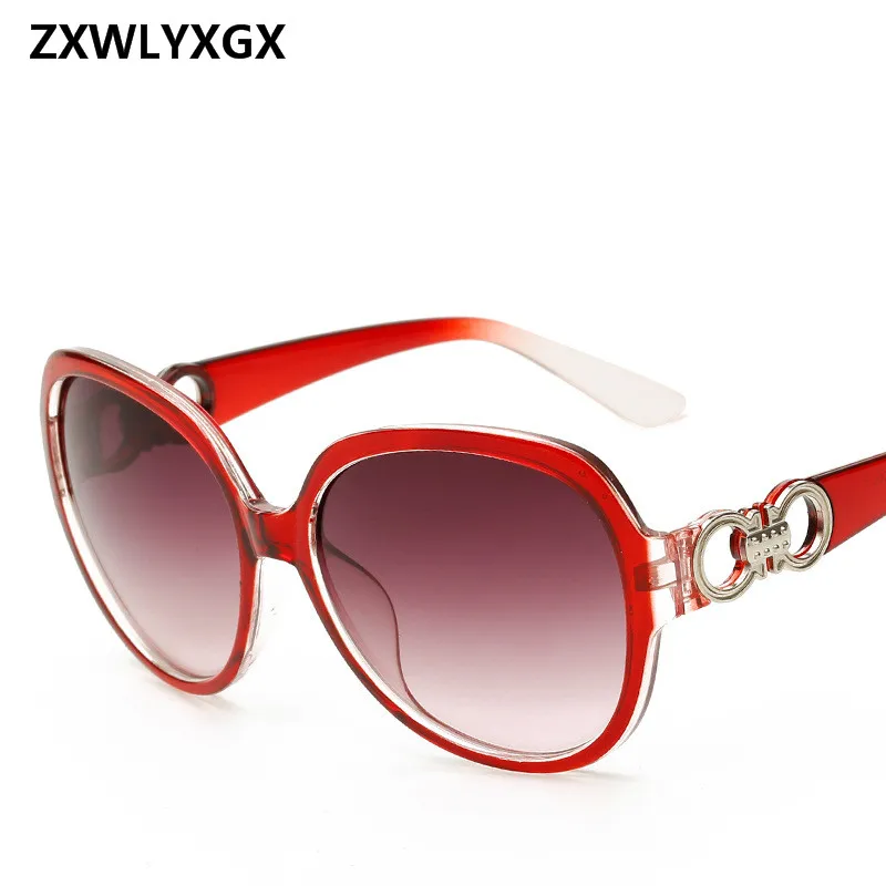 Zxwlyxgx-レディースヴィンテージデザイナーサングラス,特大グラデーションレンズ,クラシックスタイル,2021