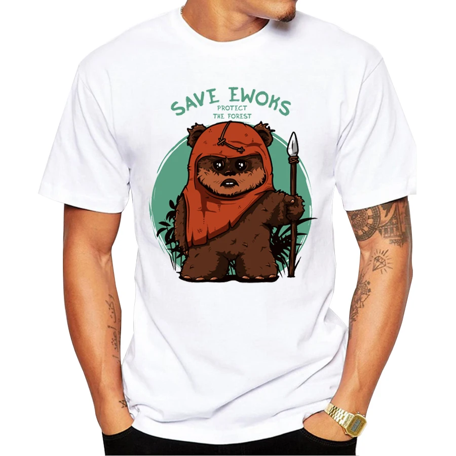 2023 New Fashion Save Ewoks Design Men T-shirt Short Sleeve Hipster Tops