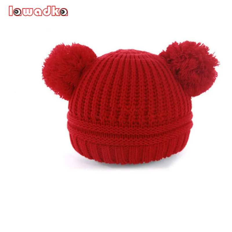 Baby boy and girl  Knitting  Hat Winter Warm  Hairball Ears Lovely Children Cap Christmas Gifts