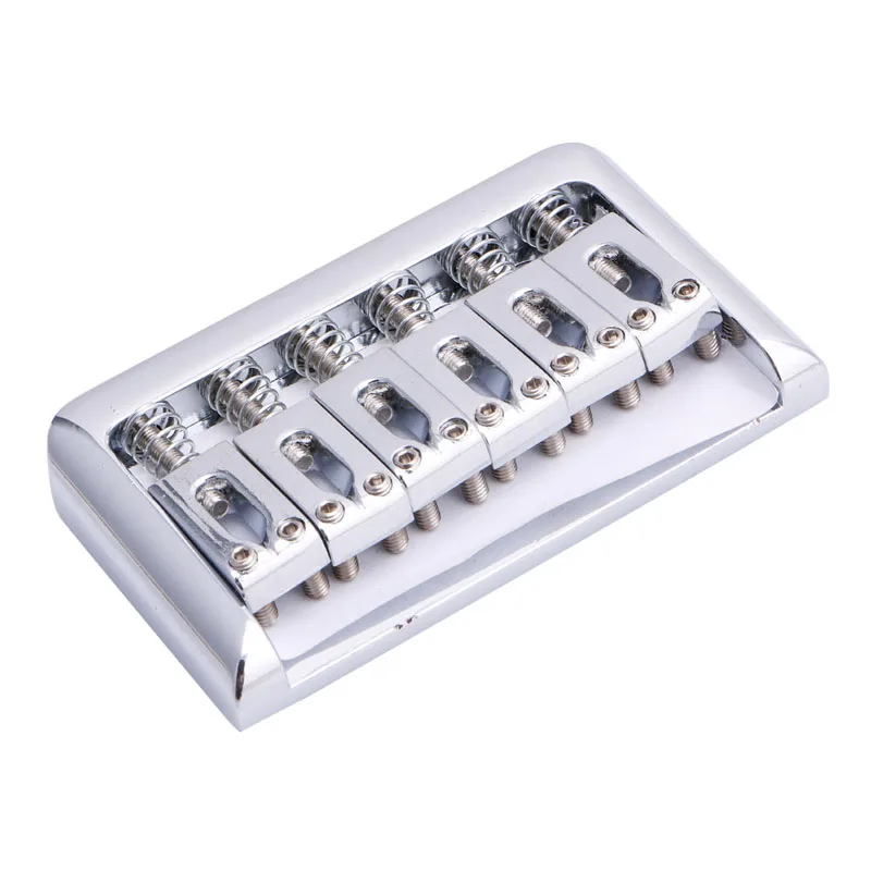 Chrome 6 String Fixed Hard Tail Hardtail Bridge for Electric Guitar Replacement