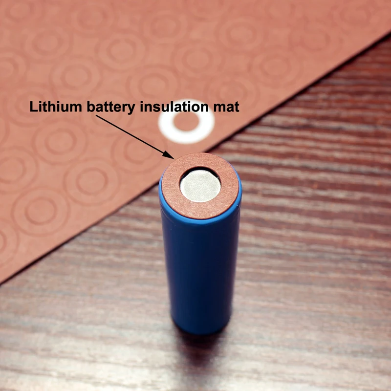 100 개/몫 리튬 배터리 18650 포지티브 중공 절연 패드 레드 플랫 팁 절연 표면 매트 meson 17*9.0*0.3MM