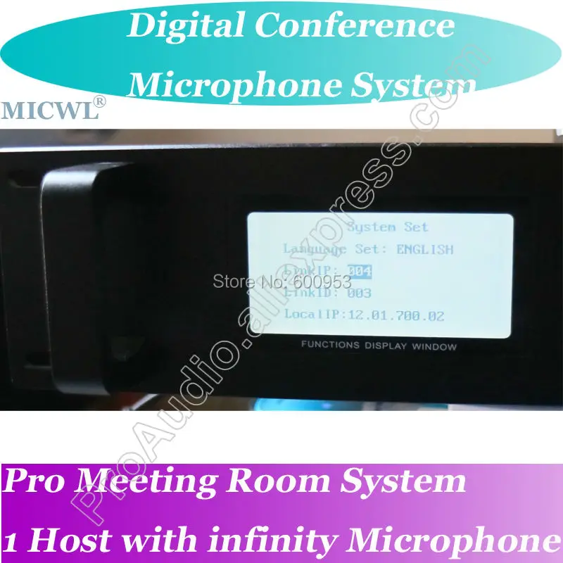 MICWL-sistema de conferencia Digital con micrófono inalámbrico profesional, Unidad de escritorio de 60 ejecutivos, 1 Presidente