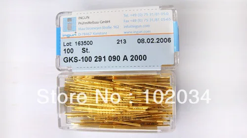 

100PCS/LOT 100% ORIGINAL INGUN GKS-100-291-090 GKS-100 291 090 A 2000 Spring Test Probe Pogo Pin made in Germany