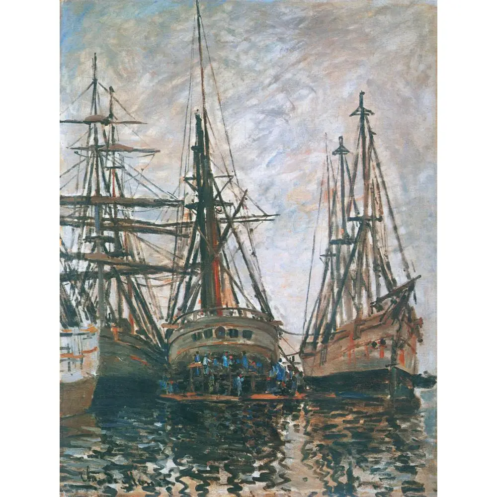 

Landscapes Art Boats on Repair Claude Monet Oil Paintings Picture Convert to Custom Canvas High Quality Hand Painted for Hall