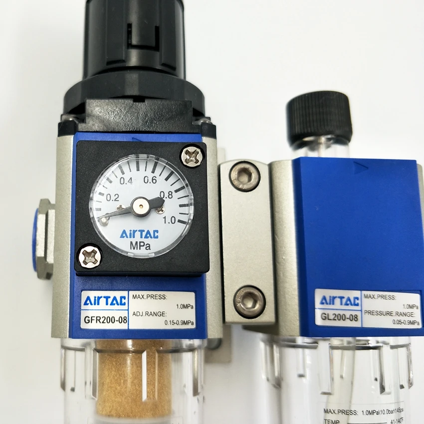Original AirTAC GFC200-08 Air Filter Regulator Lubricator Combinations 1/4'' Port Thread