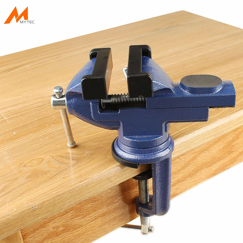 360 Degree Totatable Small Swivel Base Clamp-on Bench Vise for Woodworking Repair Work