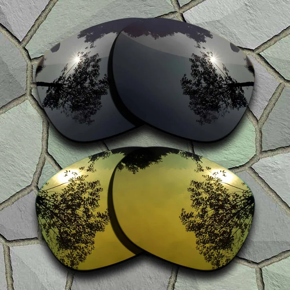 

Grey Black&Yellow Golden Sunglasses Polarized Replacement Lenses for Oakley Garage Rock