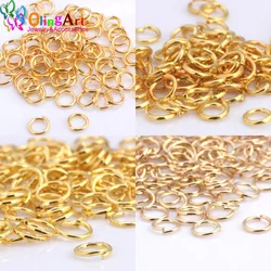 OlingArt Open Jump Ring 4mm/5mm/7mm/8mm link loop Gold DIY Jewelry making Bracelets/Necklaces/Earrings Connector