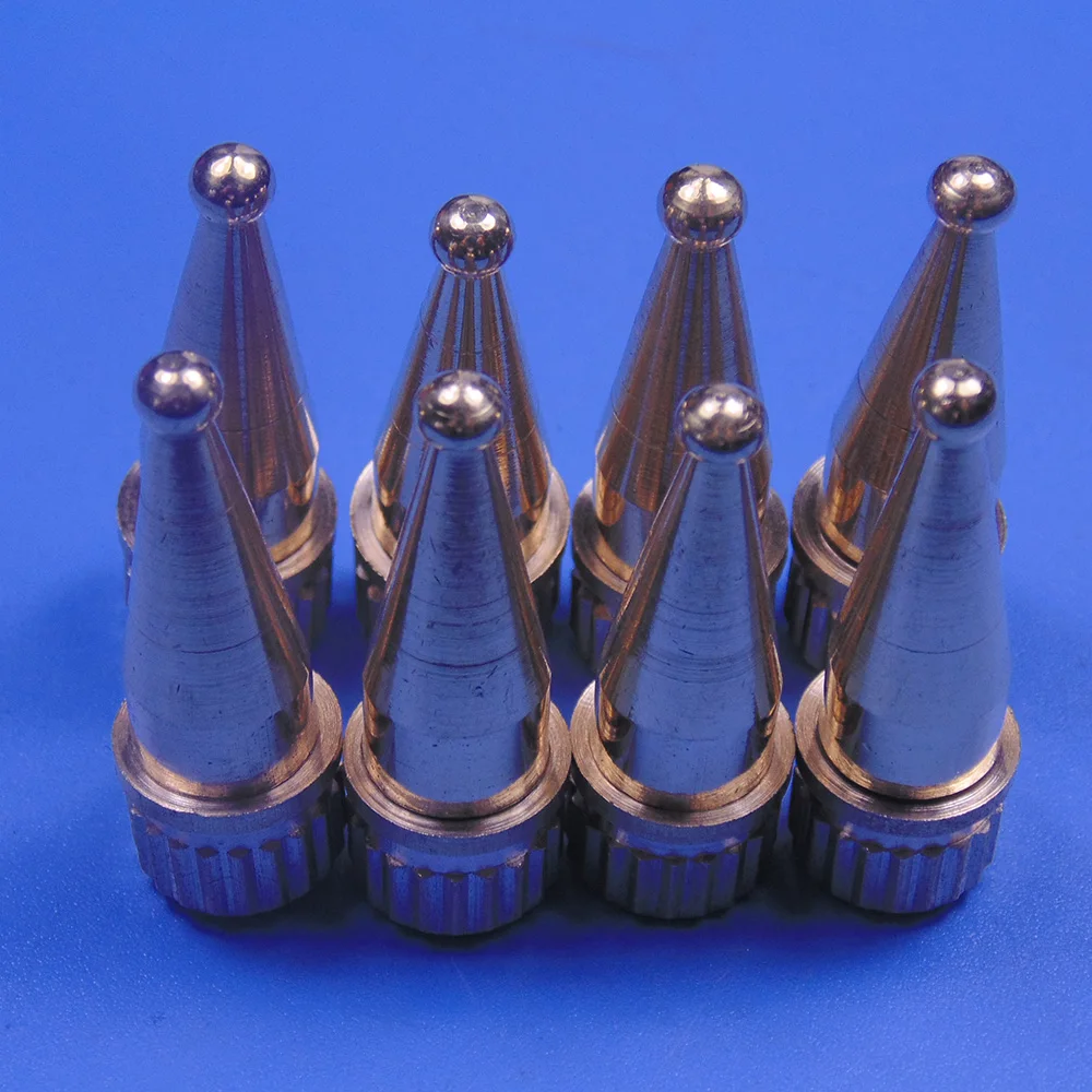 8 Uds M8x34 altavoz de cobre amplificador de punta a prueba de golpes soporte de aislamiento pies choque pie clavo # Dorado