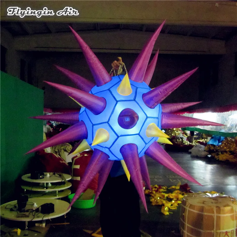 Customized Party Lighting Inflatable Balloons 1.5m Diameter Hanging Planet For Concert And Night Club Decoration