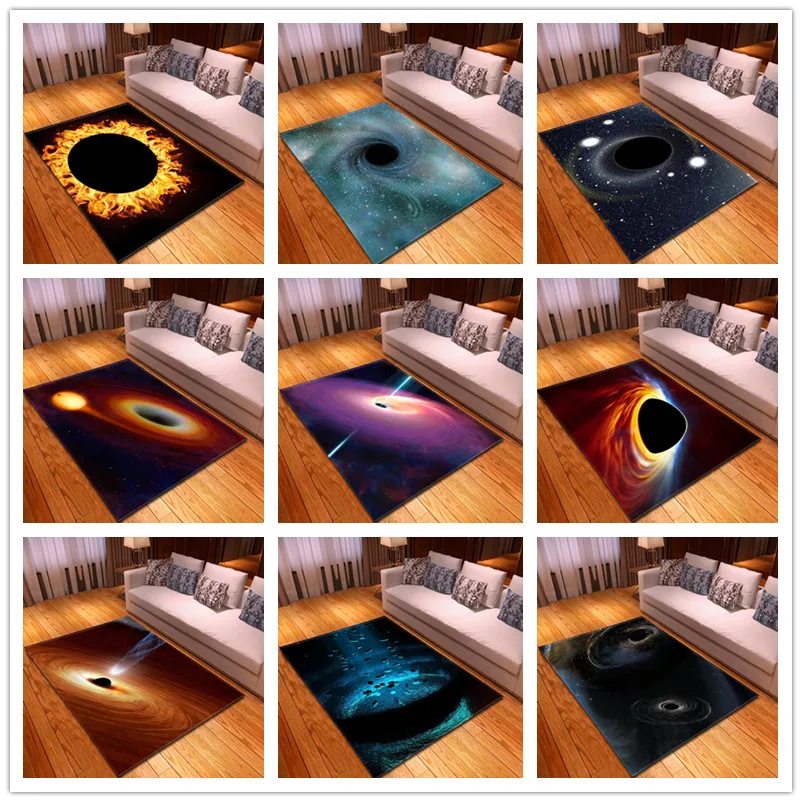 

Nordic Super Soft Flannel Parlor Area Rugs 3D Printed Galaxy Space Carpet for Living Room Area Rugs Home Large Size Antiskid Mat