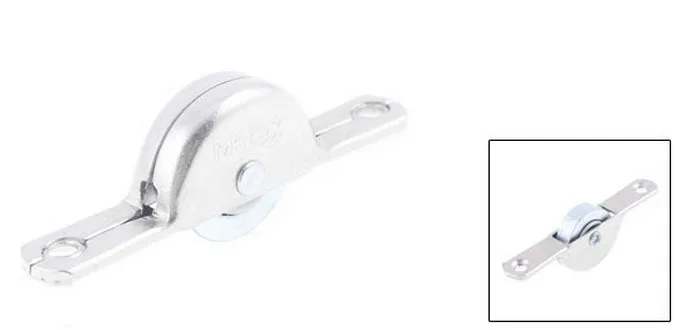 Stainless Steel Wardrobe Sliding Door Roller Pulley Wheel Silver Tone 10 Pcs