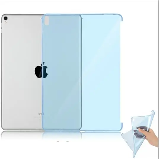 SUREHIN cover for Apple iPad pro 10.5 keyboard case inch soft flexible TPU silicone back transparent smart cover partner case