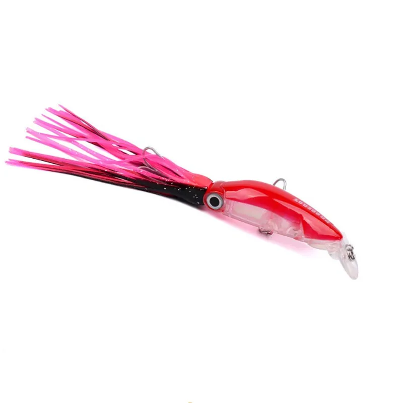 1pcs 낙지 낚시 유혹 오징어 하드 미끼 wobbler 12 cm/20g 6 색 사용 가능한 낙지 크랭크 미끼베이스 파이크 3d 눈을위한 미끼