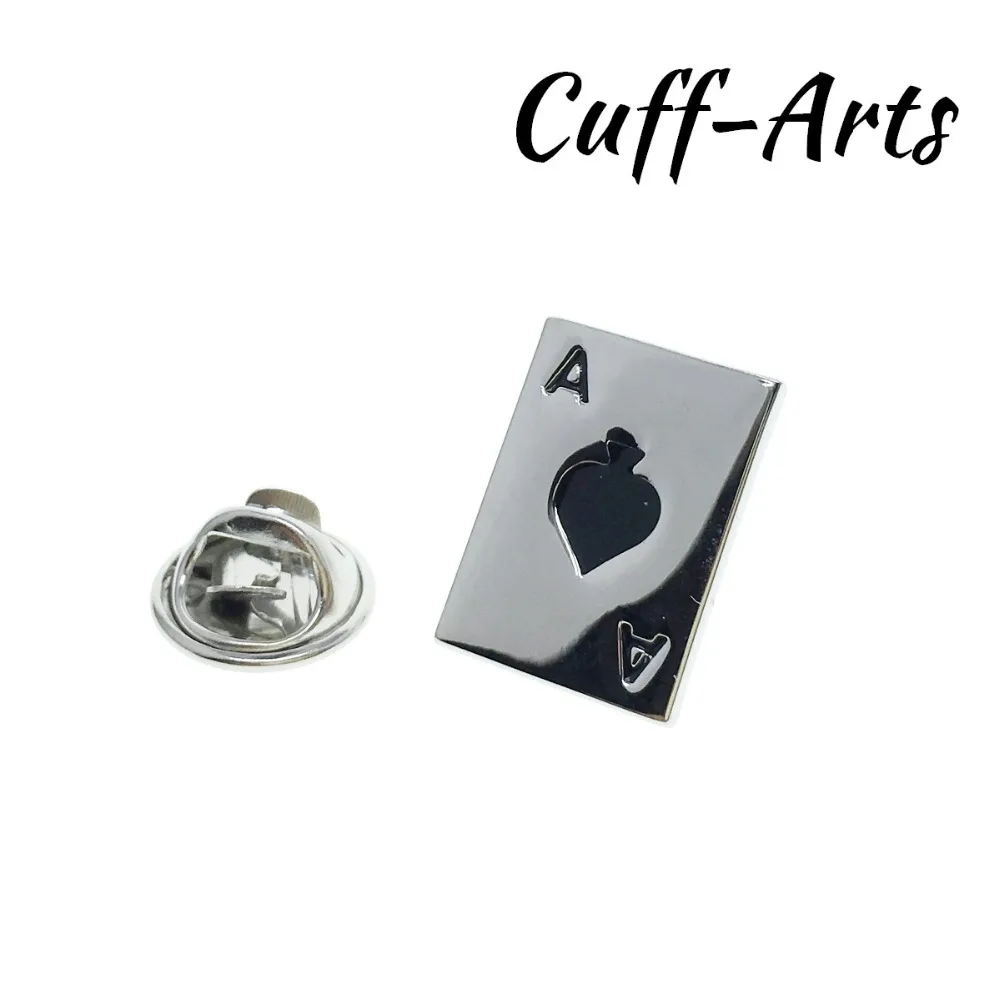 بروش طية صدر السترة دبوس للرجال دبابيس و دبابيس الآس بطاقات طية صدر السترة دبوس شارة مجوهرات بروشيه دبوس دي لا solapa بواسطة Cuffarts P10178