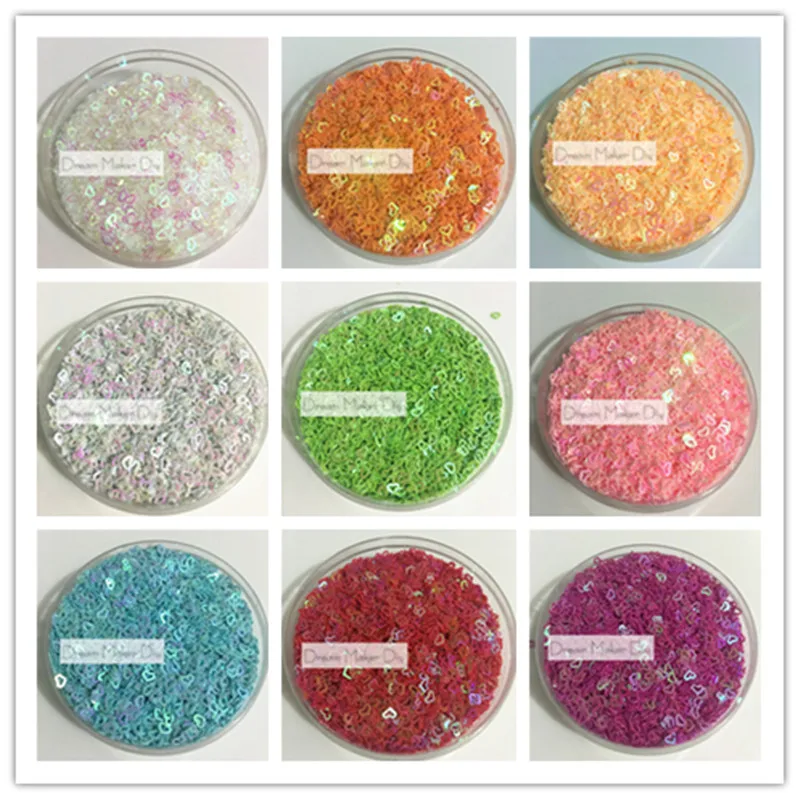 

500G 3mm Lovely Hollow heart PVC loose Sequins Paillettes for Nail Art manicure/sewing/wedding decoration confetti