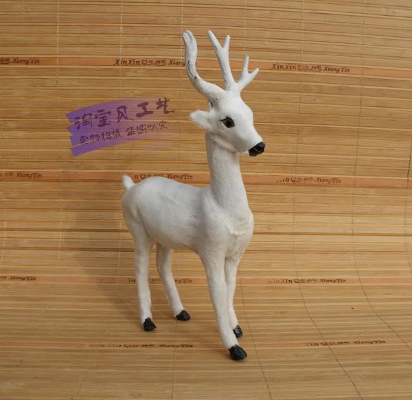 

new simulation white deer toy handicraft deer model gift about 16x5x24cm 0725