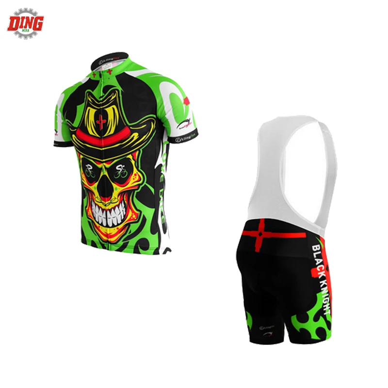 

Комплект велосипедного трикотажа с черепом, мужская одежда для велоспорта с коротким рукавом, одежда для велосипеда, трикотажный костюм, шорты нагрудник, гелевая дышащая подкладка