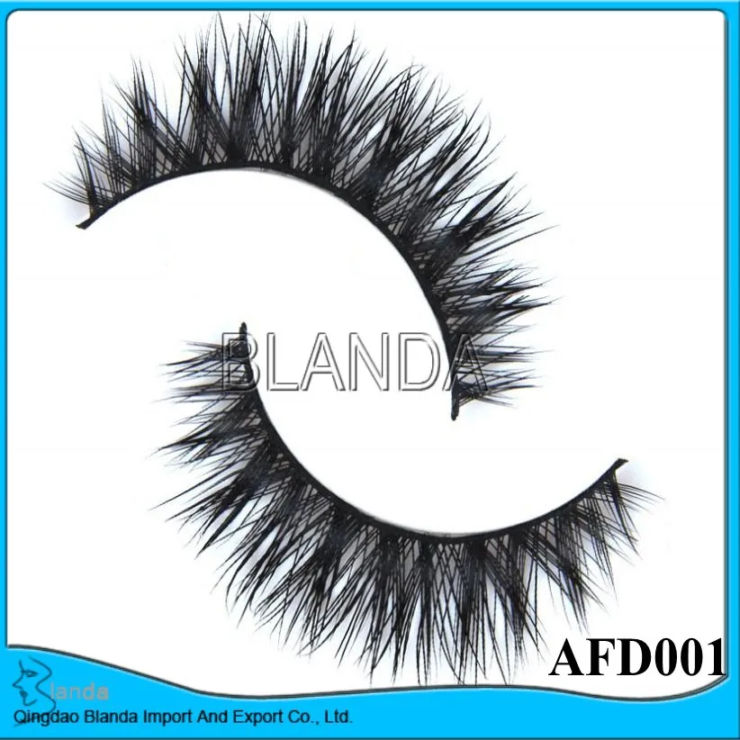 IN USA 1000PAIRS 100% handmade natural thick Eye lashes wispy makeup extention tools 3D mink hair volume soft false eyelashes