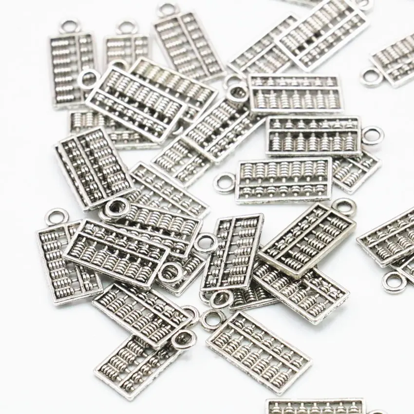 30PCS Wholesale Counting Frame Pendant Tibetan Silver-color DIY Pendants Necklace Bracelet Vintage Spacers Jewelry Finding A304