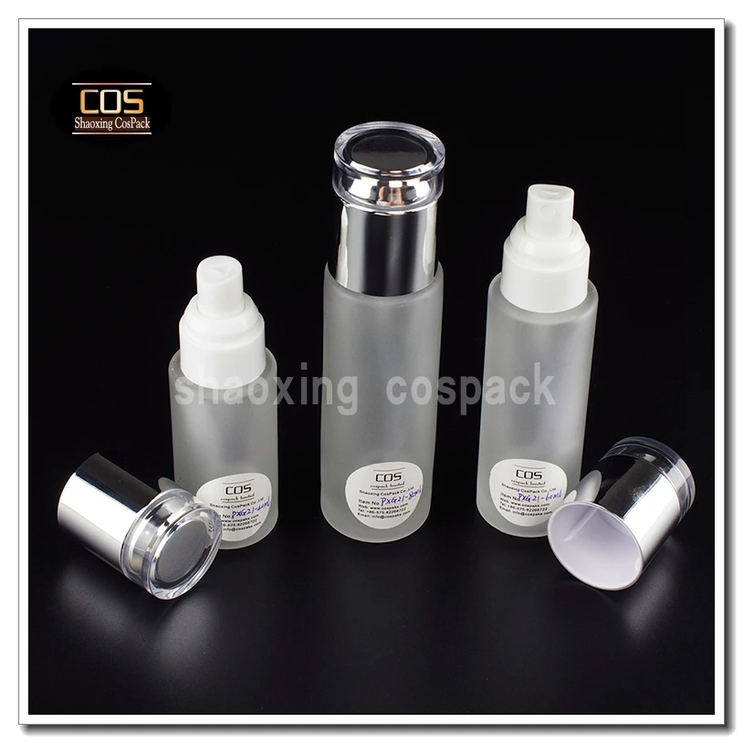 

PXG21-60ml refillable spray bottle, 2oz frost glass atomizer spray bottles, 60ml round glass beauty spray bottle