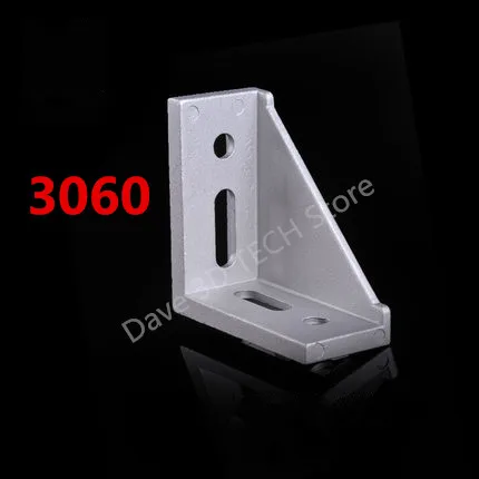 

5pcs/lots 3060 corner fitting angle aluminum 58 x 58 L connector bracket fastener match use 3060 industrial aluminum profile