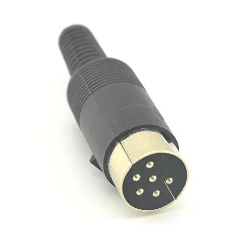 

100pcs 6Pin DIN Plug Solder Cable Connector Male with Plastic Handle adapter Black