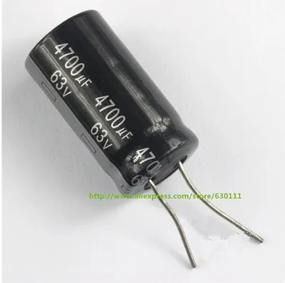 10pcs 4700UF 63V Radial Electrolytic Capacitor 63V4700UF 22mm X40mm