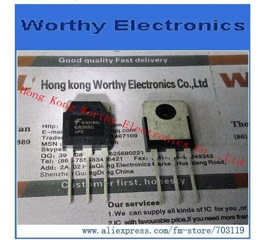 Free  shipping   10pcs/lot     SGH80N60UFDTU       G80N60     80A        600V     TO3P