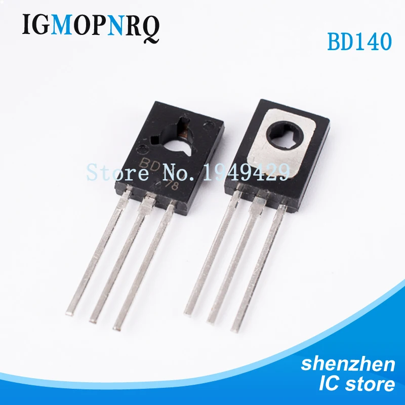 100pcs  50PCS BD139 +50PCS BD140 D139+D140 TO-126 NPN 1.5A 80V NPN Epitaxial Triode Transistor new