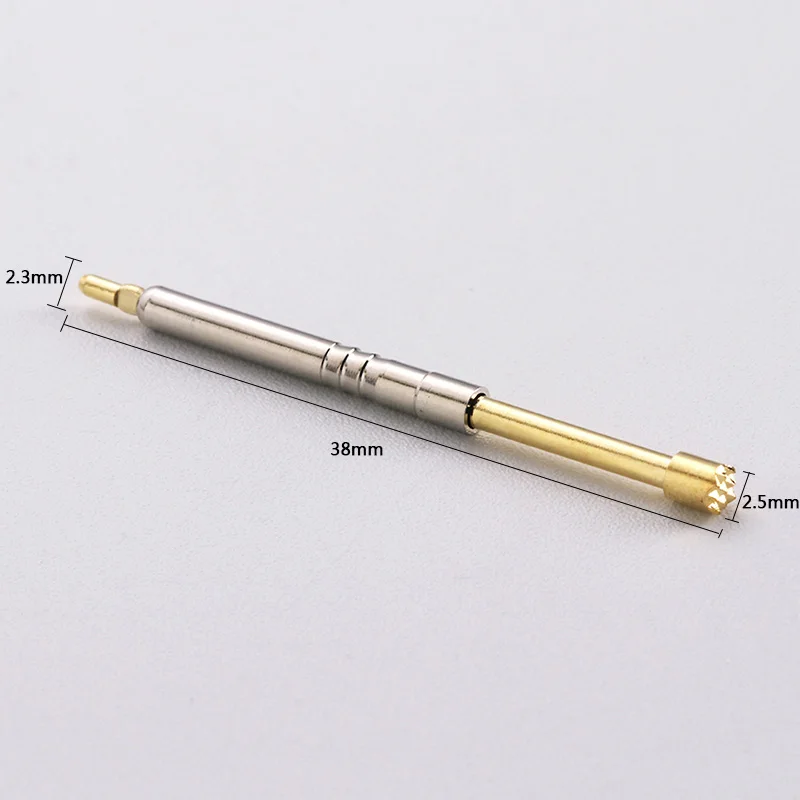 50 Pcs/Package Functional Test Integrated Needle PH-4H Nickel-Plated Probe Thimble Length 38mm Metal Spring Conductive Pin