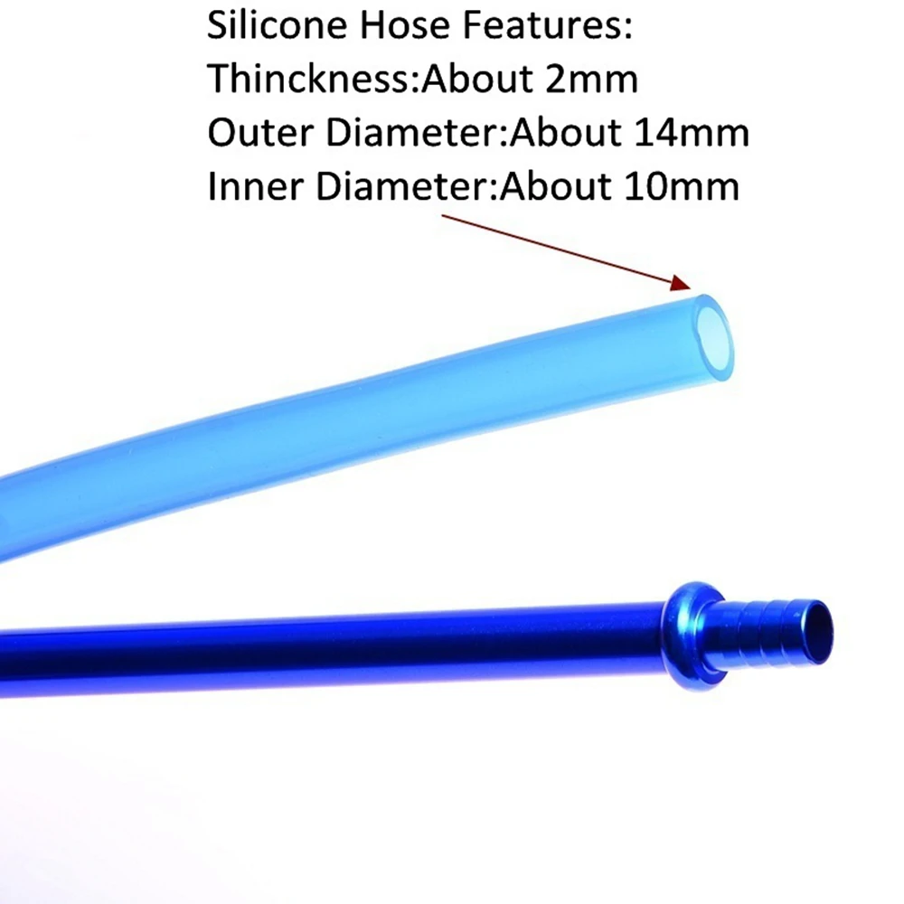 DEJAYA Silicone Hookah Hose Shisha Pipe with Aluminum Stem Cachimba Chicha Sheesha Narguile Accessories 1.7m 6 Color