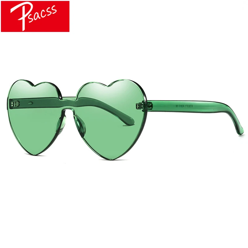 

Psacss Vintage Heart Sunglasses For Women Men Candy Colors Brand Designer Sun Glasses Women's Retro Mirror gafas de sol mujer