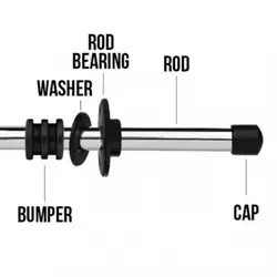 16 Pcs Rubber Black Foosball Machine Rod End Caps Fits for 1.2m Table Football Soccer Rubber Cap 1/2 inch