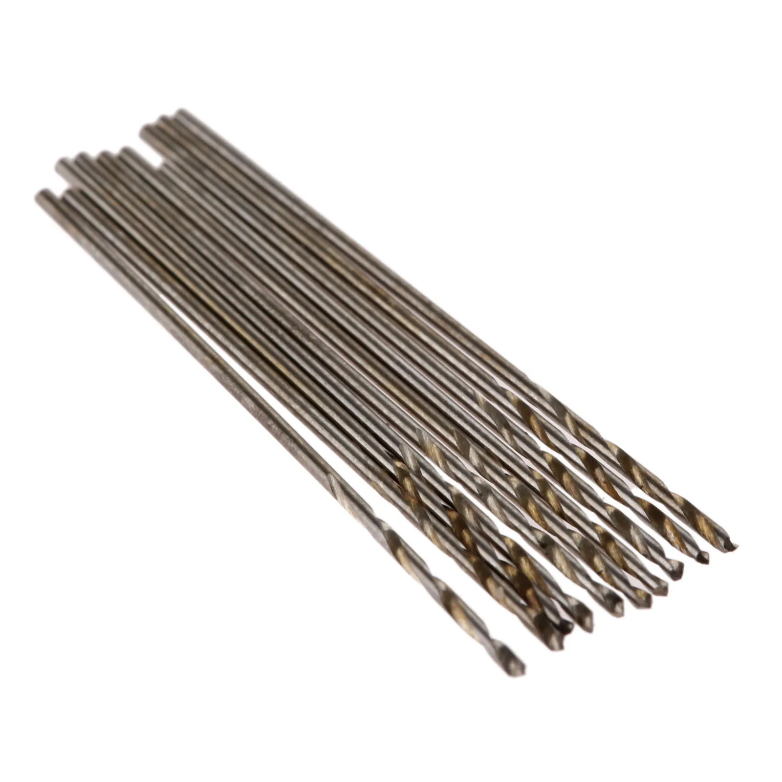 Juego de brocas helicoidales de acero de alta velocidad, herramientas de perforación de madera de vástago Micro recto, HSS, 0,6mm, 10 unidades