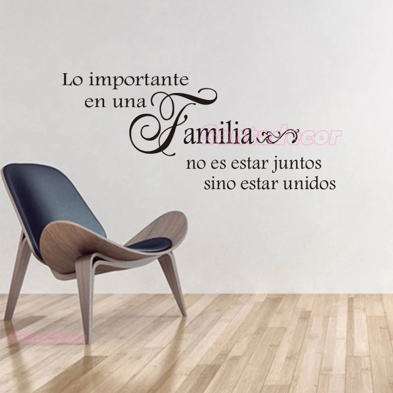 Stickers Spanish Quote Family Estar Unidos Vinyl Wall Sticker Wall Decals Art Vinilos Pegatinas Paredes Home Decor Decoration