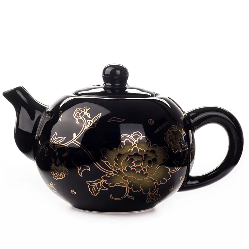 Kung Fu Tea pot,China\'s national flower peony pattern Teapot Kettle,Coffee Tea Sets,Chinese traditions  Flower Tea Pot Teaware