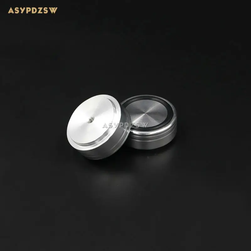 4PCS Bright silver Aluminum 39*17 Audio amplifier speaker feet computer machine mats