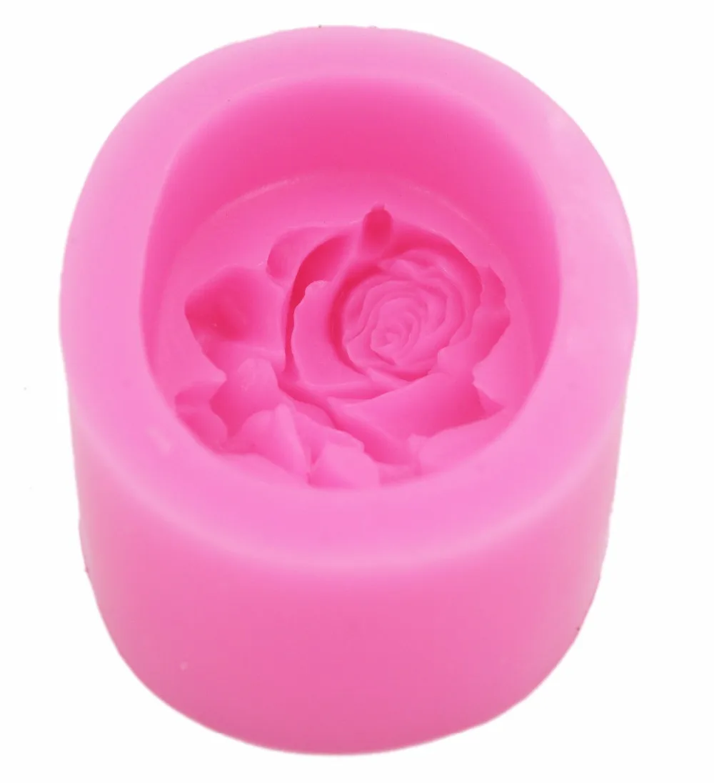 3D Rosa con foglia Mestiere 3d sapone stampi Sapone Del Silicone della muffa DIY Hangmade S552