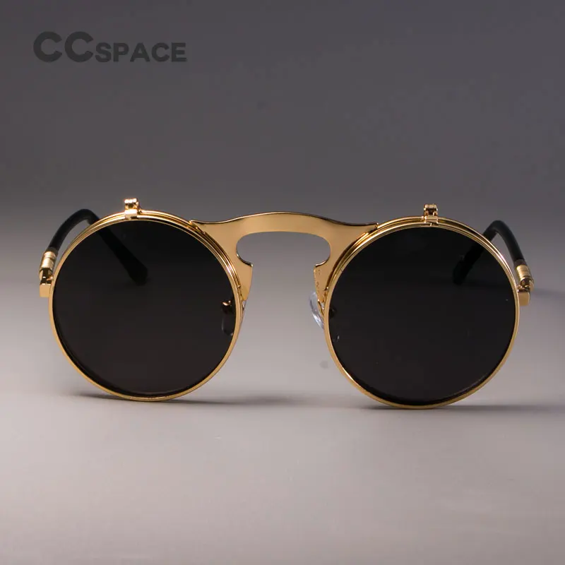 3057 STEAMPUNK Metal Round Sunglasses Men Women Retro CIRCLE SUN GLASSES Brand Designer Fashion Eyewear Shades UV Protection