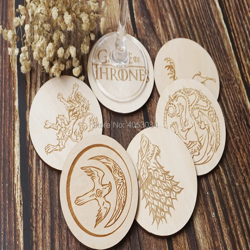 Coasters Set, Wooden Coasters, , Wood Coasters image 2