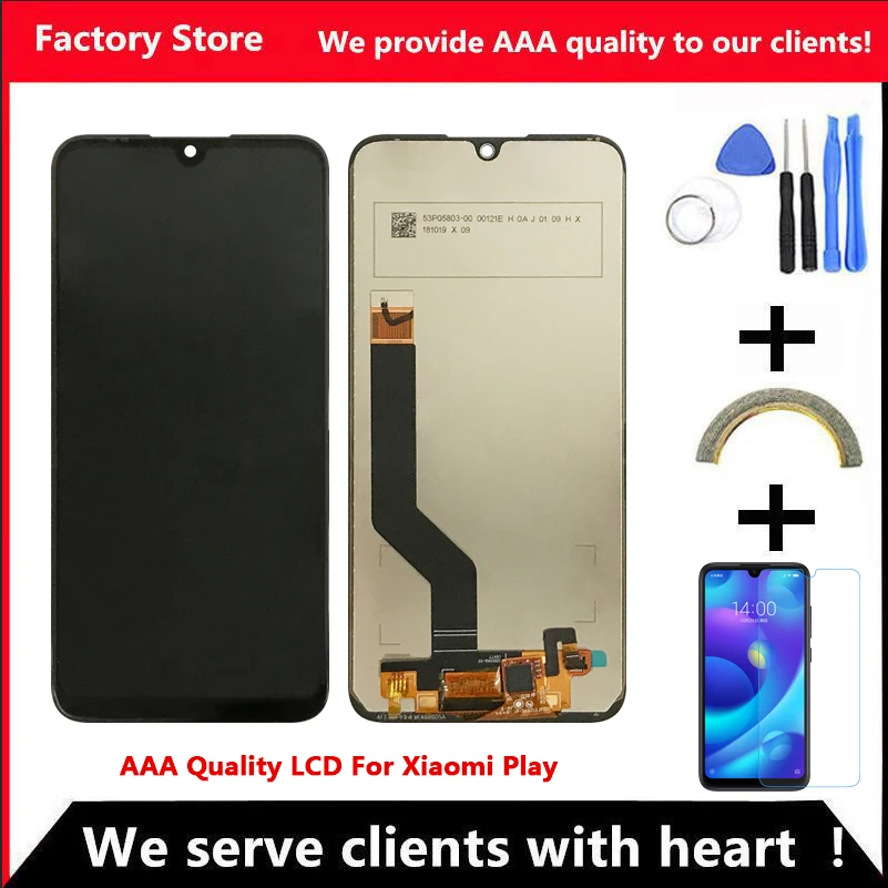 AAA Quality LCD+Frame For XiaoMi Mi Play LCD Display Screen For XiaoMi Mi Play Screen With Frame LCD Display (Support 10 Touch)