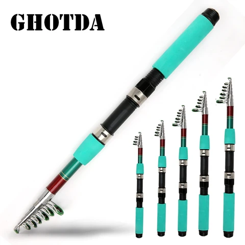 GHOTDA Телескопическая удочка 1,8-3,6 м